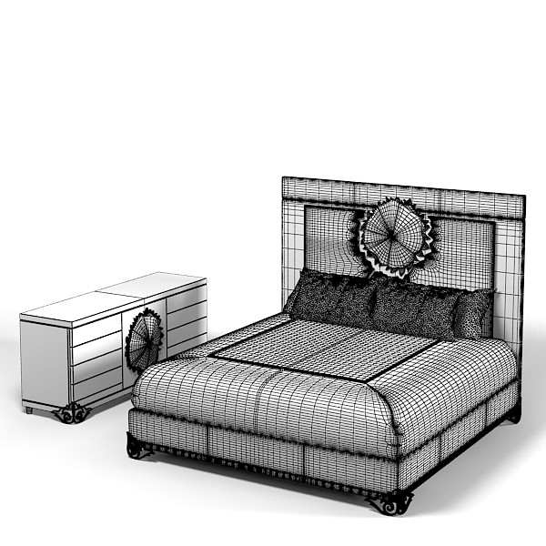 maya elledue elle arredamenti - Elledue elle due arredamenti thais think  b 301high back double big bed art deco glamour sideboard by archstyle